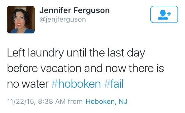 hoboken girl watermain break 2015 tweets