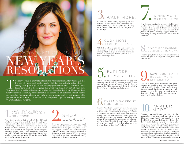 hoboken girl new year's resolutions 2016 the digest