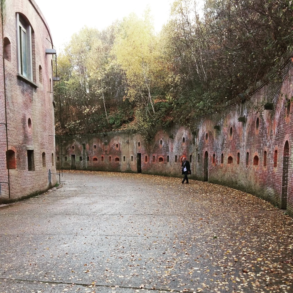 The inside of Fort 8 in Hoboken. Image by sunincities.