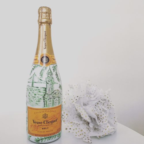 Avoir le chic hoboken toile champagne handpainted