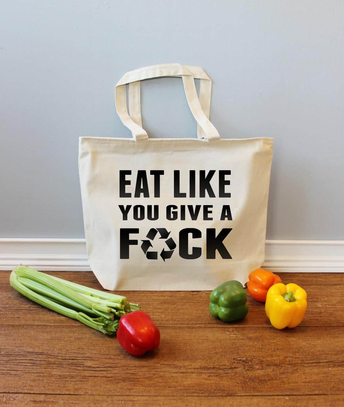 eat like you give f*ck tote