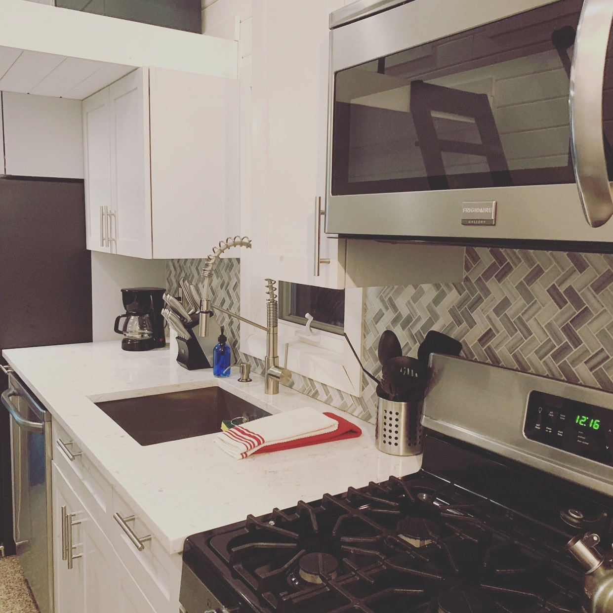 tiny house resort kitchen