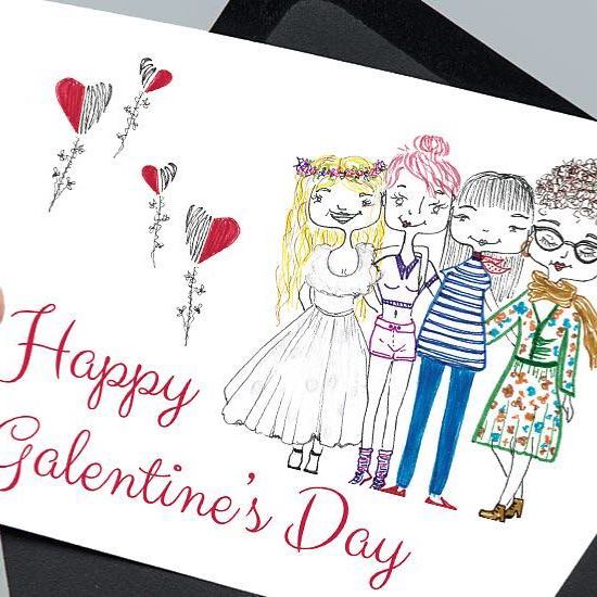 Women Rising Galentine's Day Card