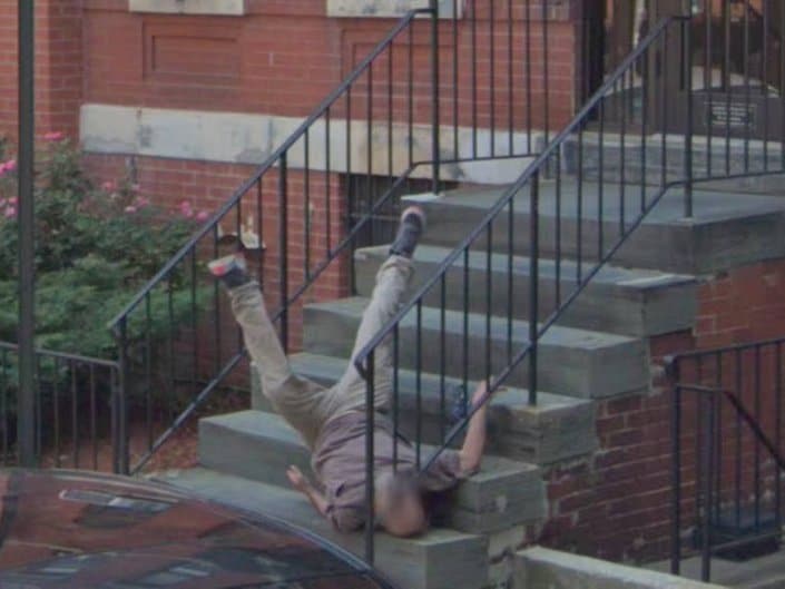 google maps falling man hoboken