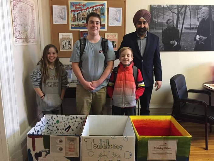 all saints day school toiletry drive