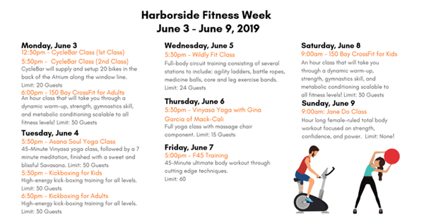 harborside fitness week