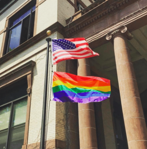 pride month flag raising