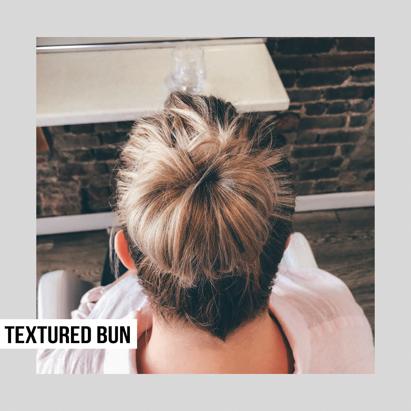 textured bun commuter hair