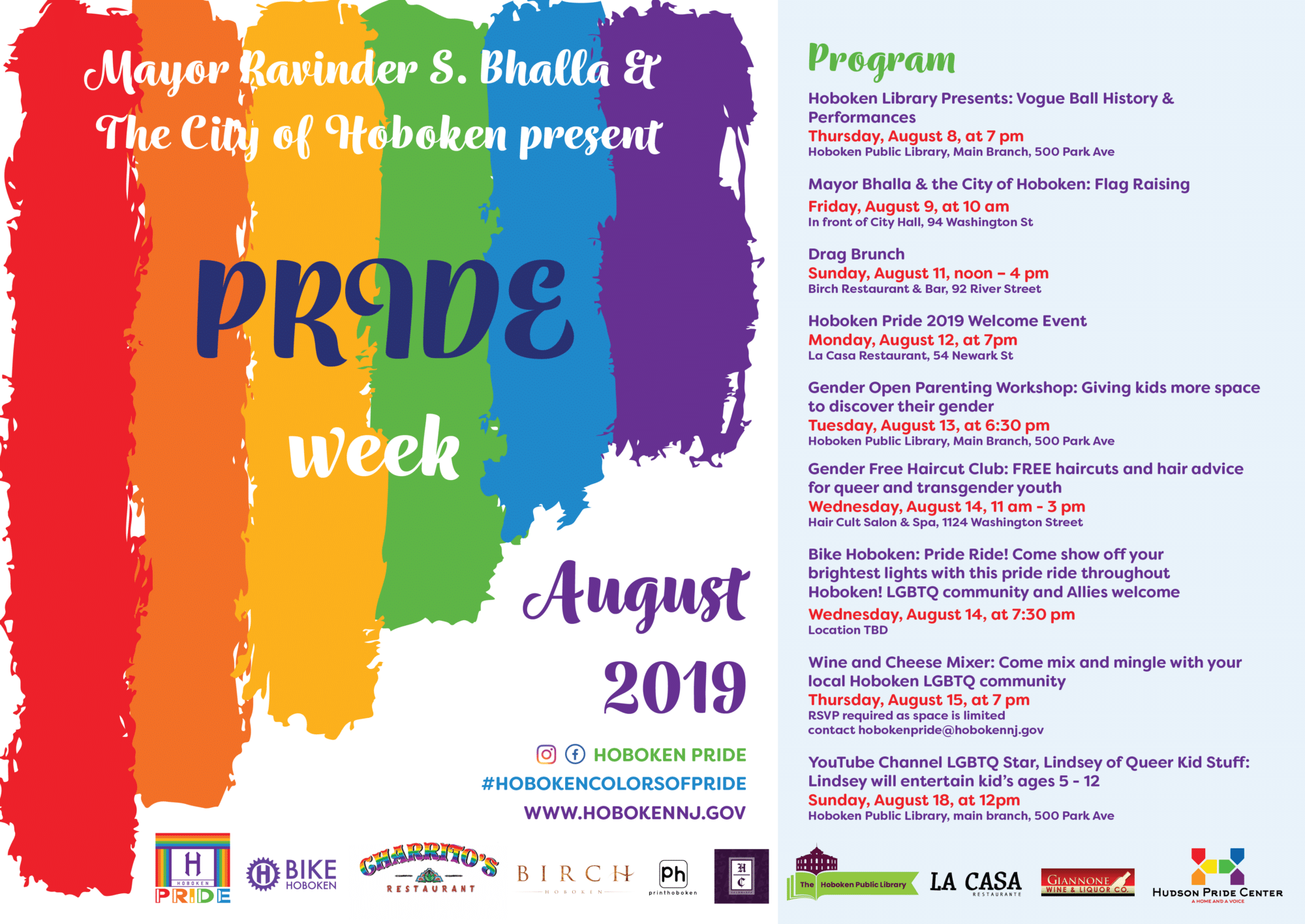 hoboken pride week itinerary