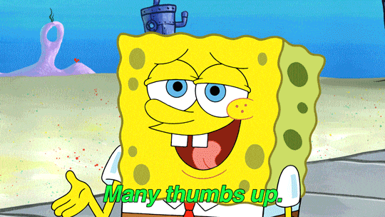 spongebob thumbs up