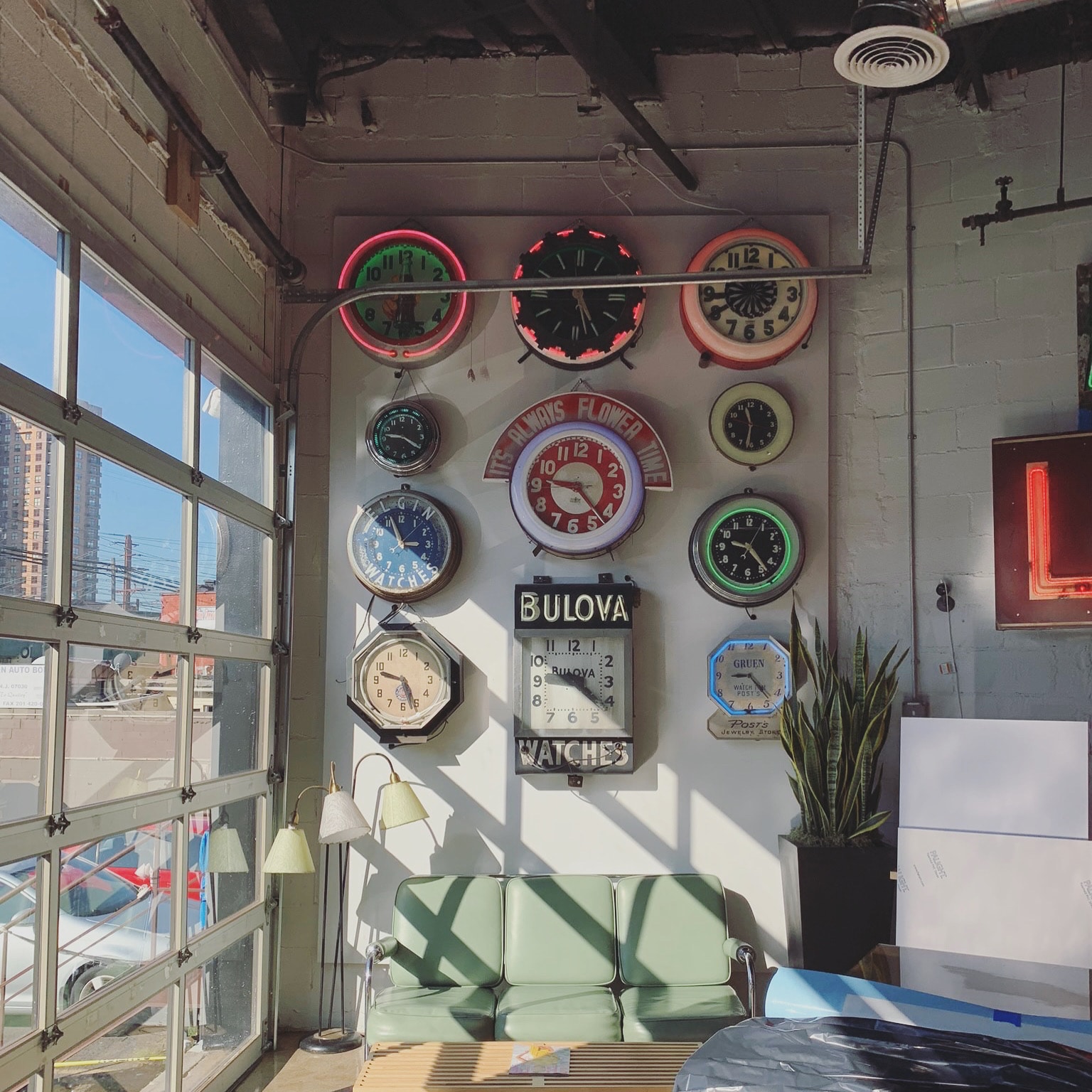 manhattan neon clocks