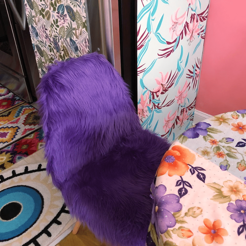 purple chair