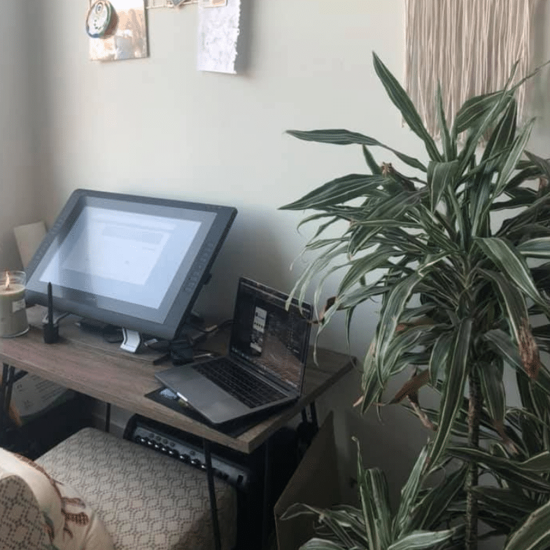 courtney working from home office set up