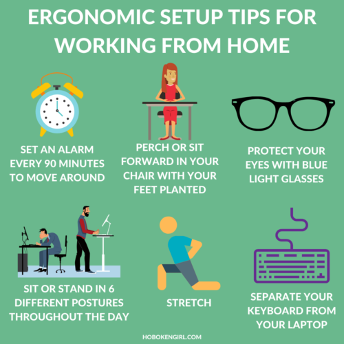 ergonomic working from home tips