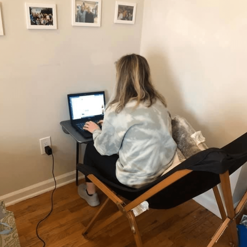 jessica working from home set up hoboken jersey city