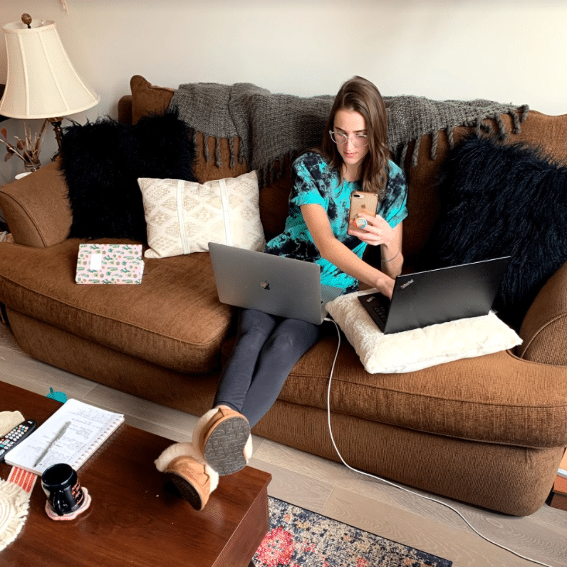 lexi working from home set up hoboken jersey city