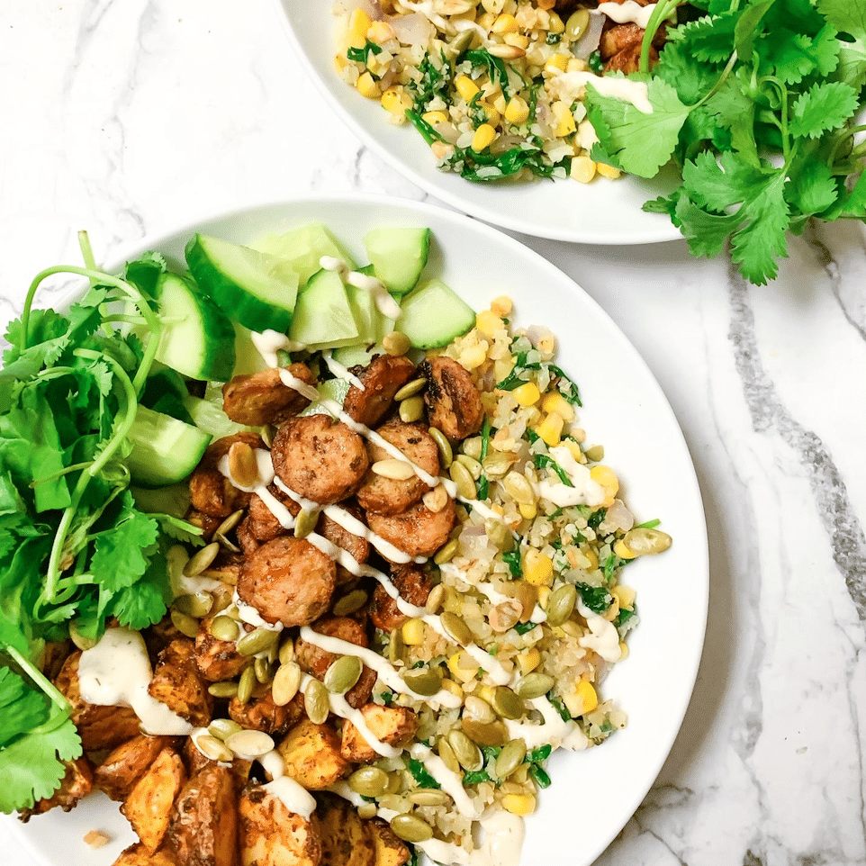southwestern chicken sausage bowl recipe