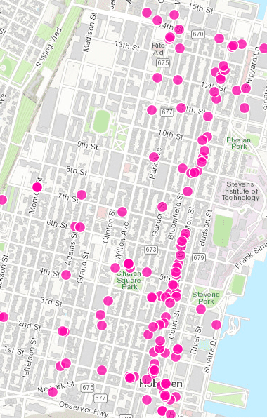 city of hoboken business map