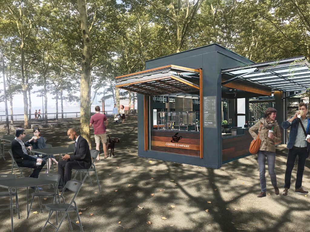 hoboken sidewalk openings outdoor dining kiosks