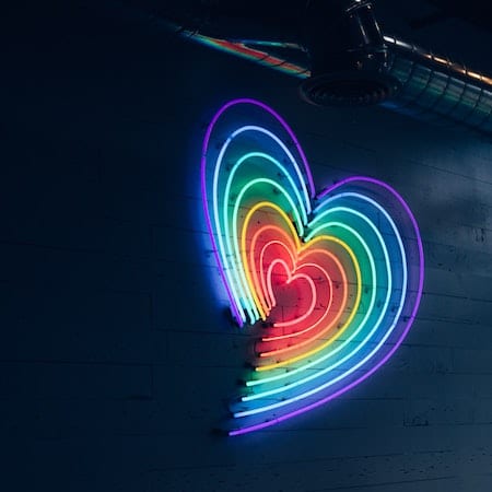 pride rainbow heart