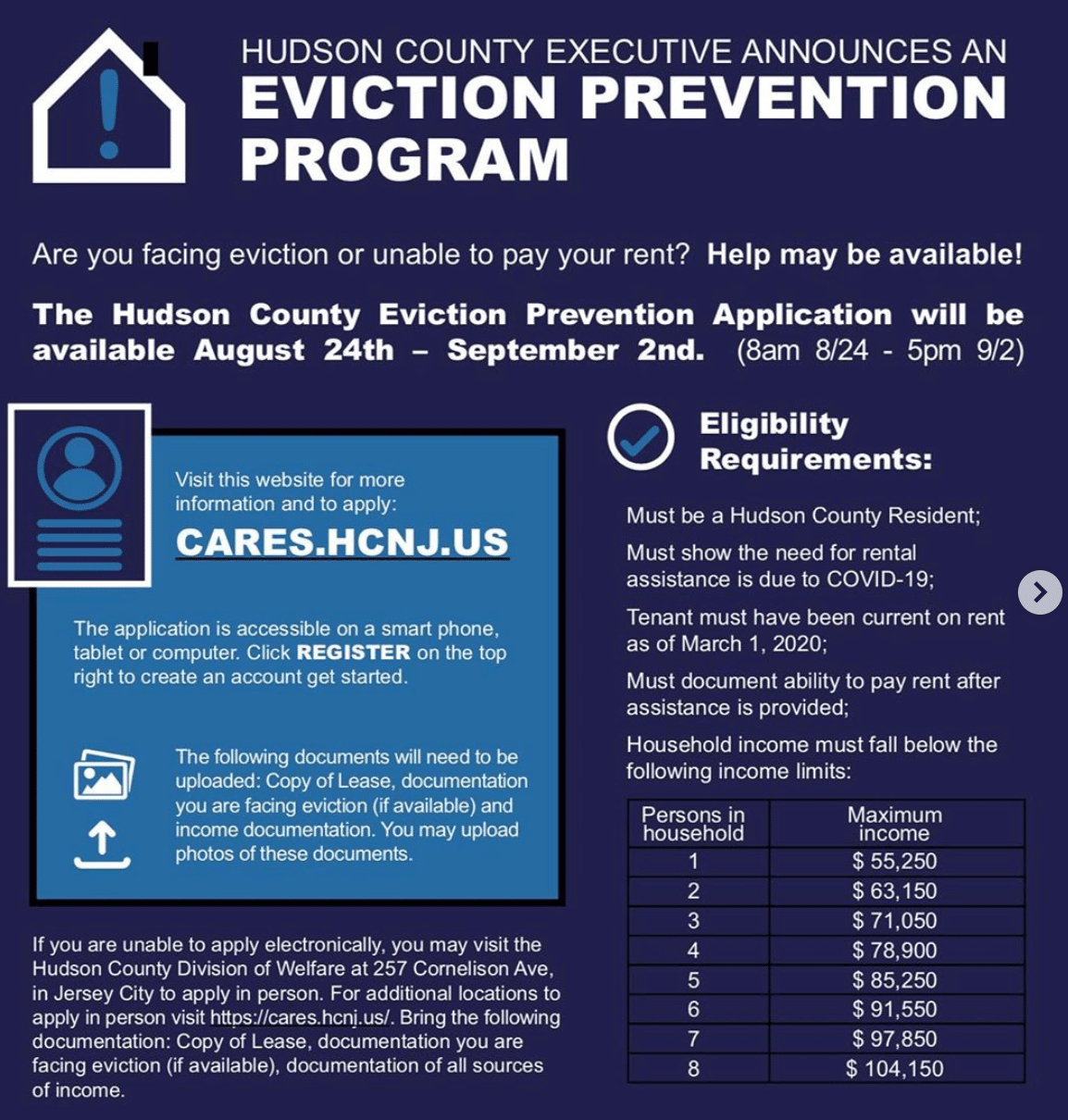 hudson county eviction program
