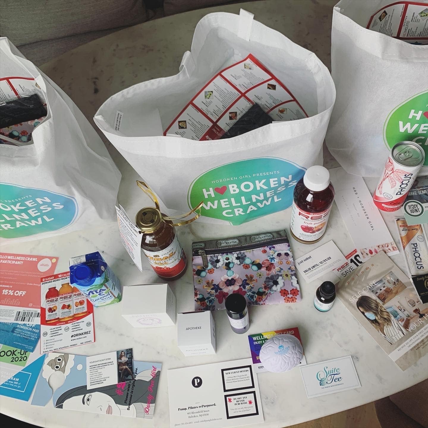 vip bags hoboken wellness crawl