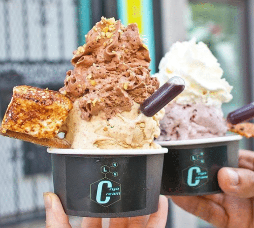 cryo cream ice cream sundae