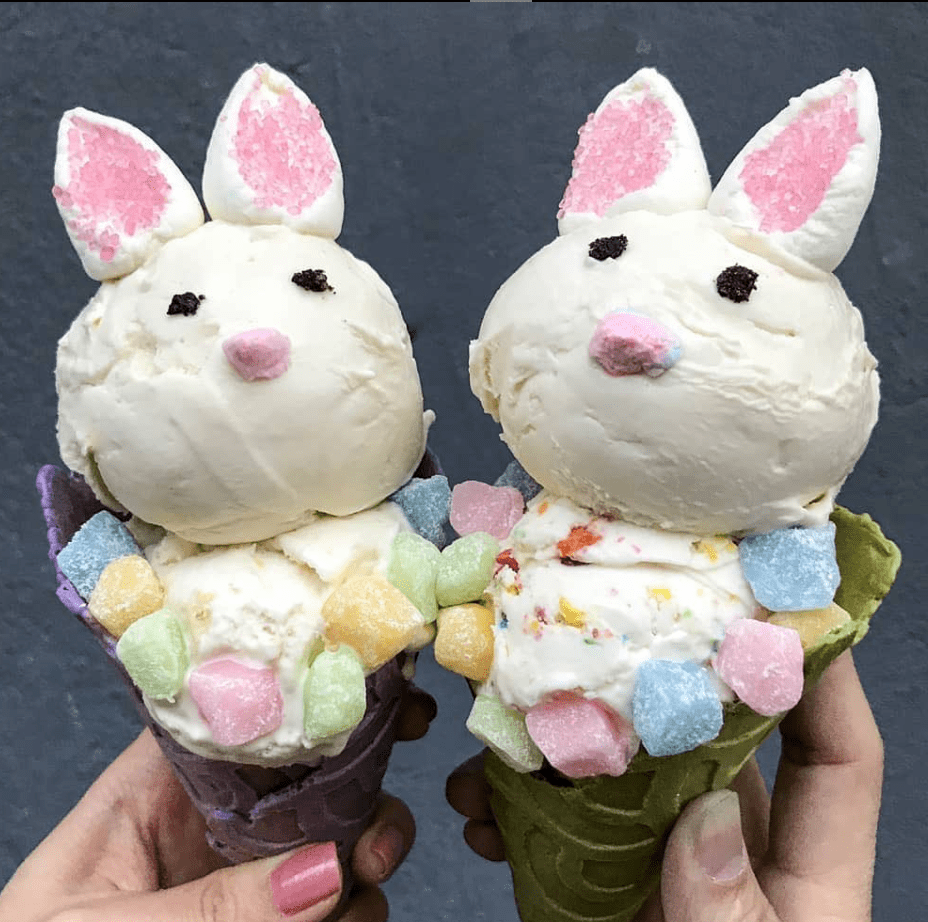 stuffed ice cream bunny