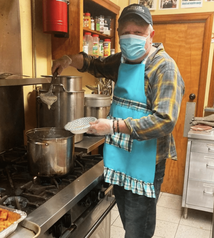 Cooking at Lunchtime Ministry