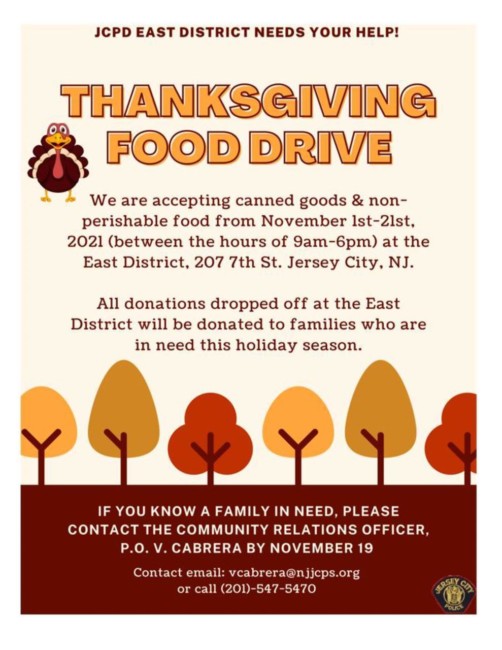 jcpd thanksgiving food drive
