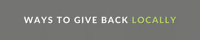Website Divider Button Ways To Give Back Locally
