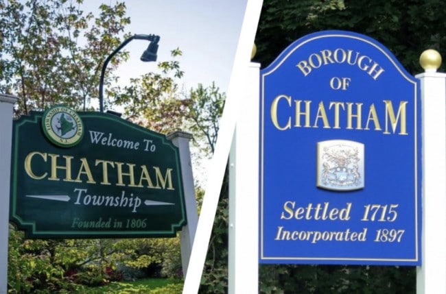 chatham township chatham boroughs signs
