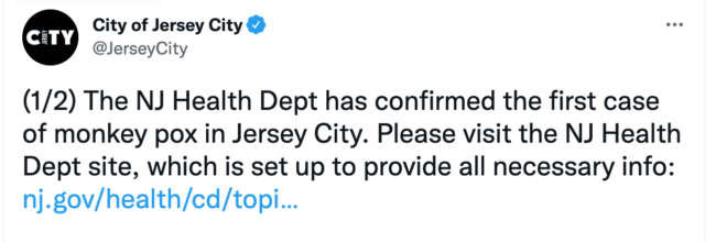 JC monkeypox tweet