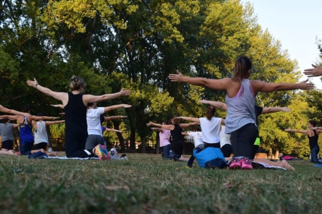 outdoor yoga park