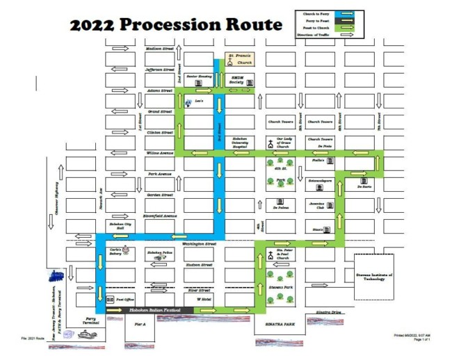 hoboken italian festival procession route