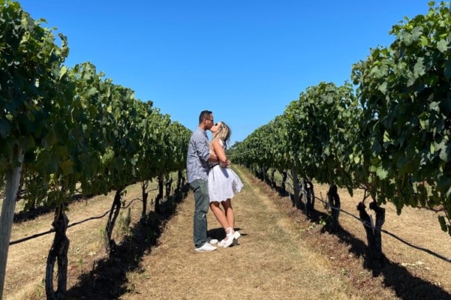 hamptons winery engagement jersey city couple