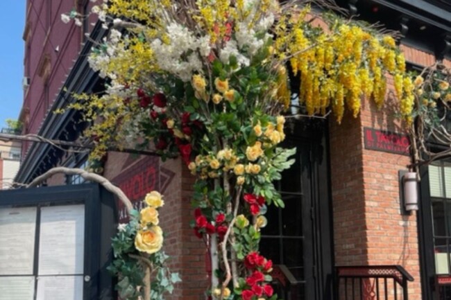 floral displays outdoor dining hoboken jersey city