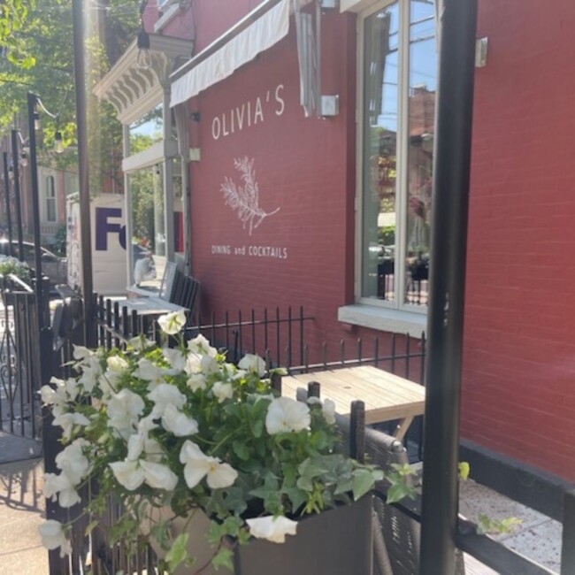 floral displays outdoor dining hoboken jersey city olivias