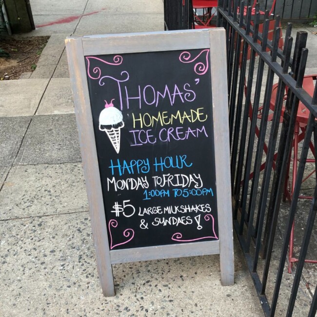 ice cream hoboken thomas cafe happy hour