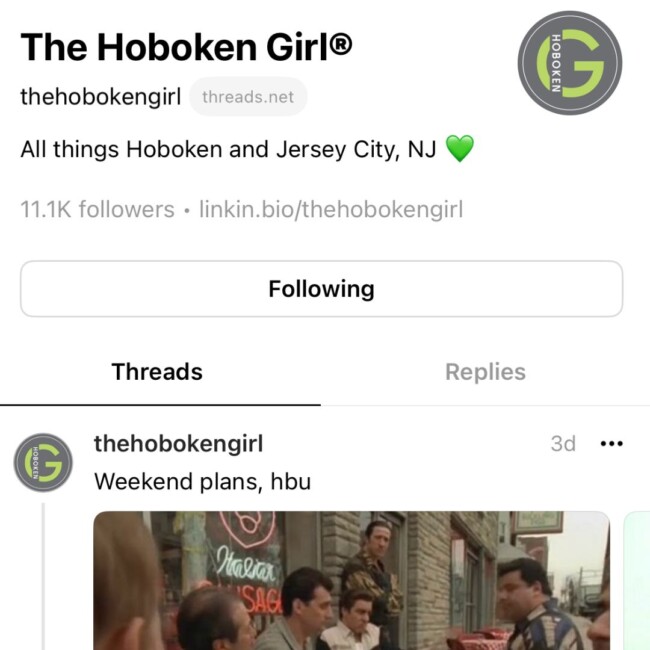 hoboken girl threads app