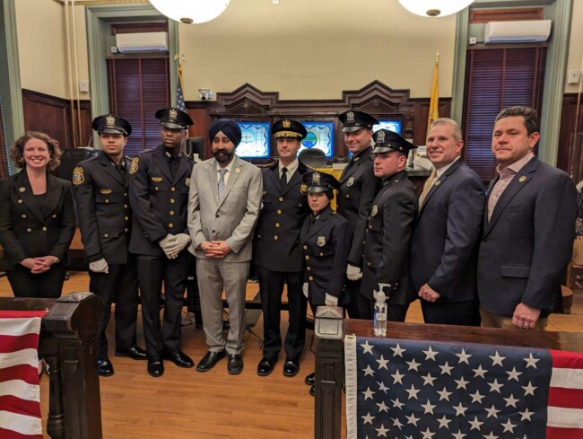 Hoboken Police Department Swearing In ceremony with Mayor Bhalla 