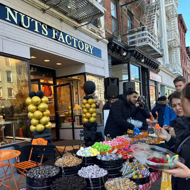 the exterior of Nuts Factory on opening day