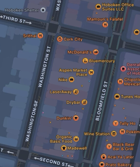apple map hoboken error
