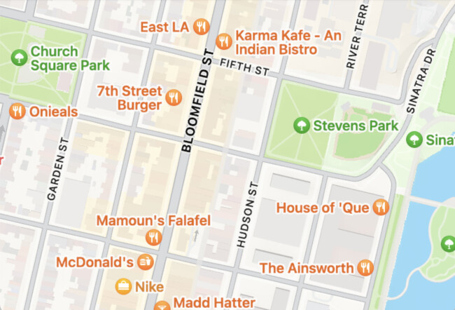 apple maps hoboken error bloomfield washington street