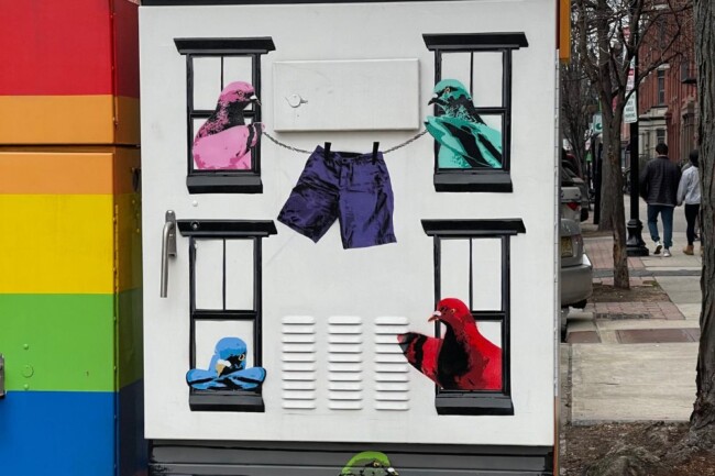 pigeon mural