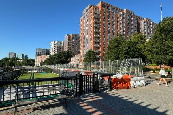 hoboken waterfront barricades