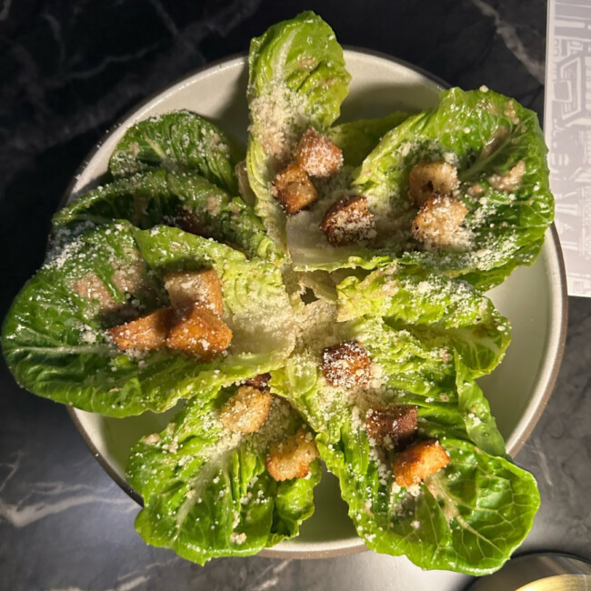 Little gem salad with crutons