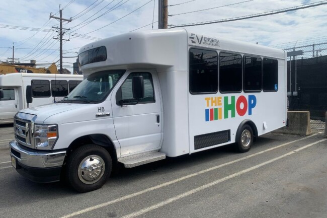 electric garbage truck hop shuttle hoboken nj