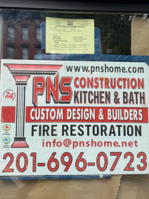 Construction Permit 1108 Washington Street, Hoboken, NJ