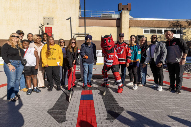 Hoboken & New Jersey Devils celebrate new Youth Ball Hockey Program and renovated rink